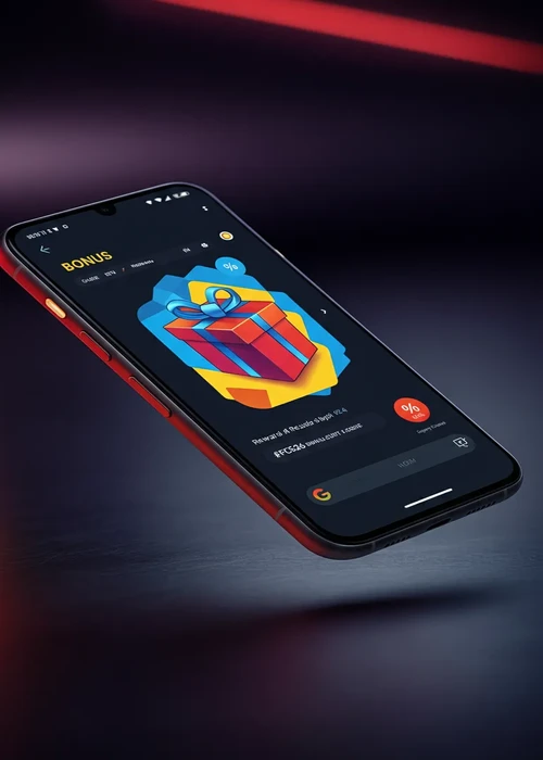 Promotional banner displaying various bonus offers and free spins for new and existing players.